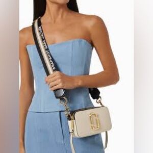 Marc Jacobs Cream and Black Crossbody Bag
